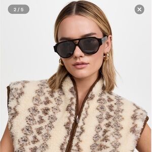 Bottega Veneta Bold Triangle Stud Pilot Sunglasses - mint condition - with case